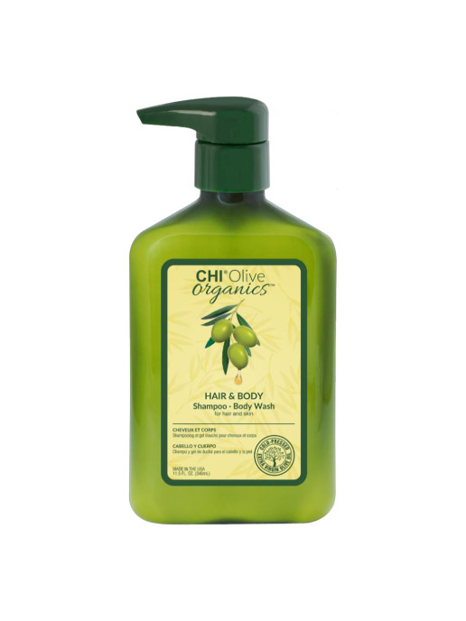 Olive Organics Шампунь оливковый для волос и тела, 340 мл